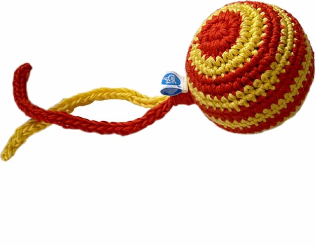 Captain Zack Crochet Stripped Ball, Small, Dog Toy
