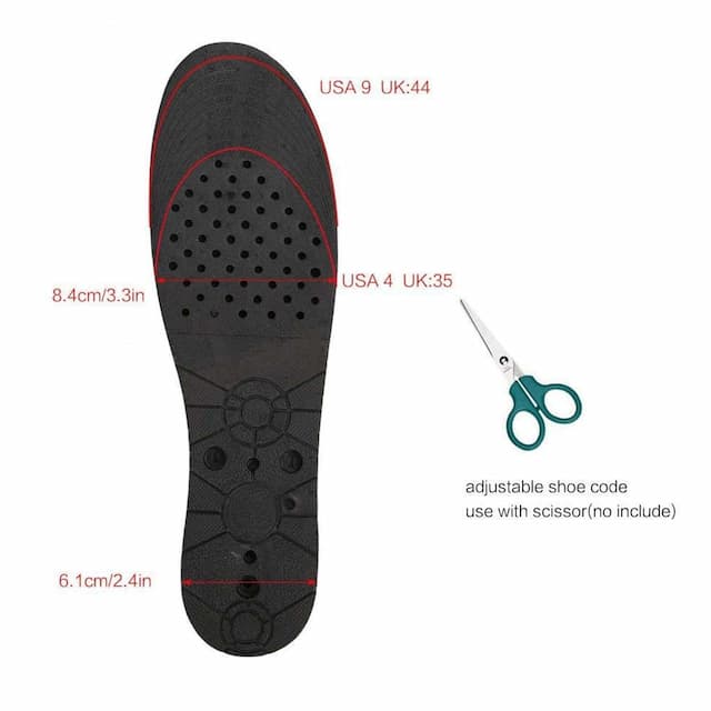 Skudgear Heightening Shoe Insoles Adjustable Shoe Lift Inserts Breathable Pads (1 Pair) - (4 Layer)