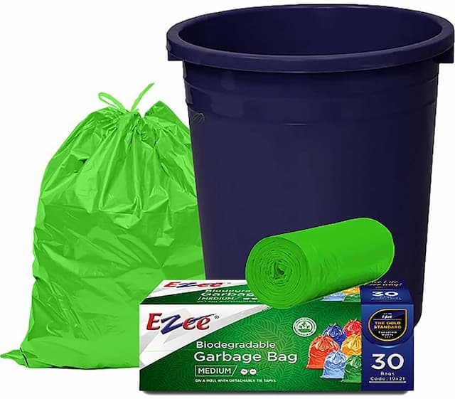 Ezee Bio-Degradable Medium Garbage Bags (19 X 21 Inches) - 30 Pcs