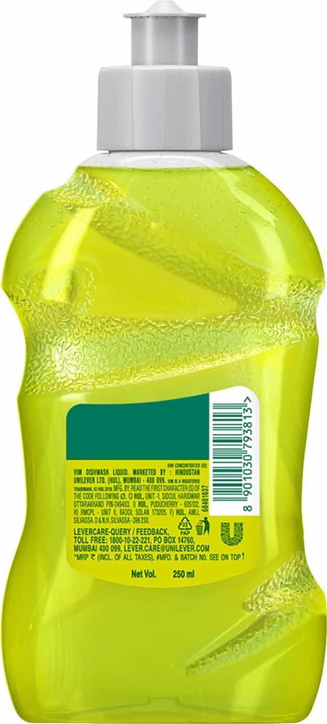 Vim Dishwash Anti Smell Liquid Pudina - 250ml