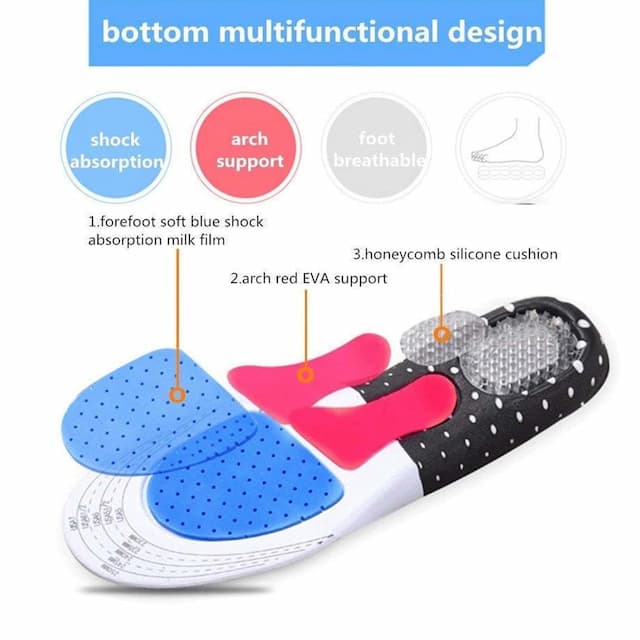 Skudgear 2 Pieces Orthopedic Foot Support Shoe Insoles For Pain Relief Arch (1 Pair) (8 To 12)