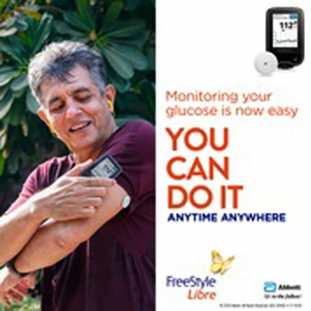 Freestyle Libre Reader Flash Glucose Monitoring System (Yellow) Glucometer