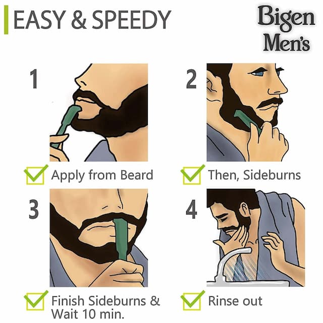 Bigen Men'S Beard Color, Brown Black B102, 40g & Bigen Speedy Hair Color Brownish Black 882, 80g