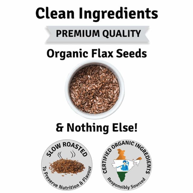 Jus Amazin Roasted Flax Seeds (500g) Superfood Rich In Fiber & Omega-3