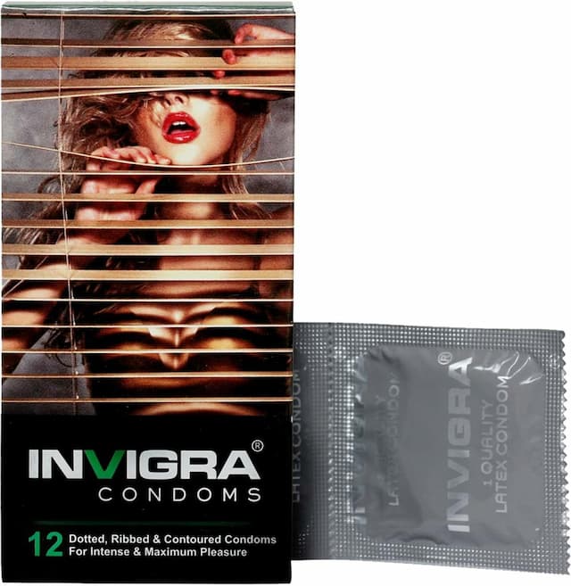 Invigra Max Pleasure Condoms - 12 Condoms