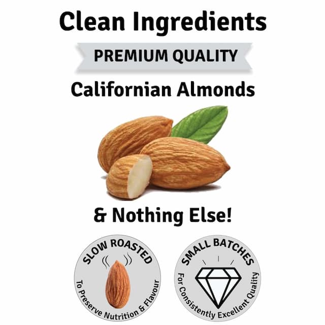 Jus Amazin Crunchy Almond Butter Unsweetened (200g) 25.5% Protein Vegan