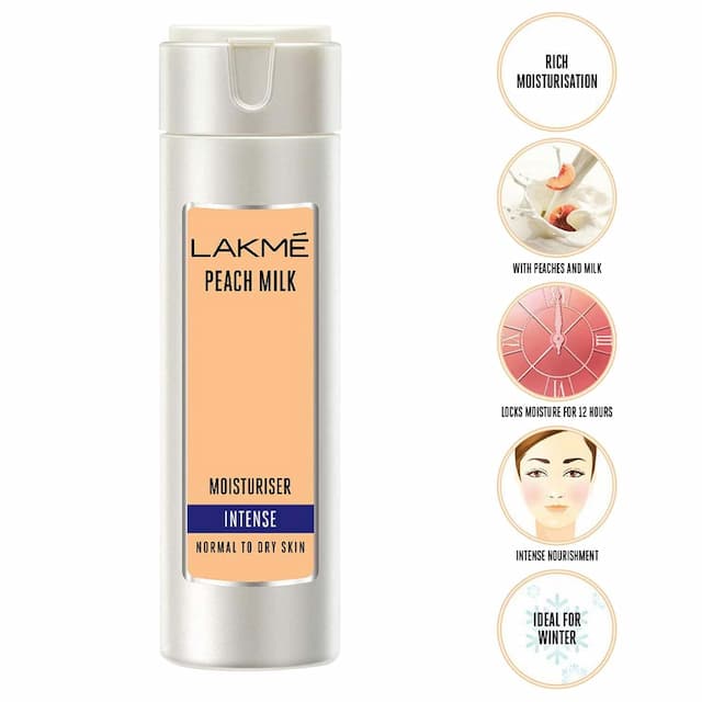 Lakme Peach Milk Moisturizer Intense Dry To Normal Skin Lotion 120 Ml