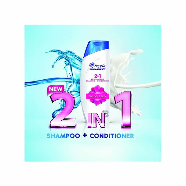 Head And Shoulders 2 In 1 Anti Dandruf Shampoo Plus Conditioner Smooth And Silky 340 Ml