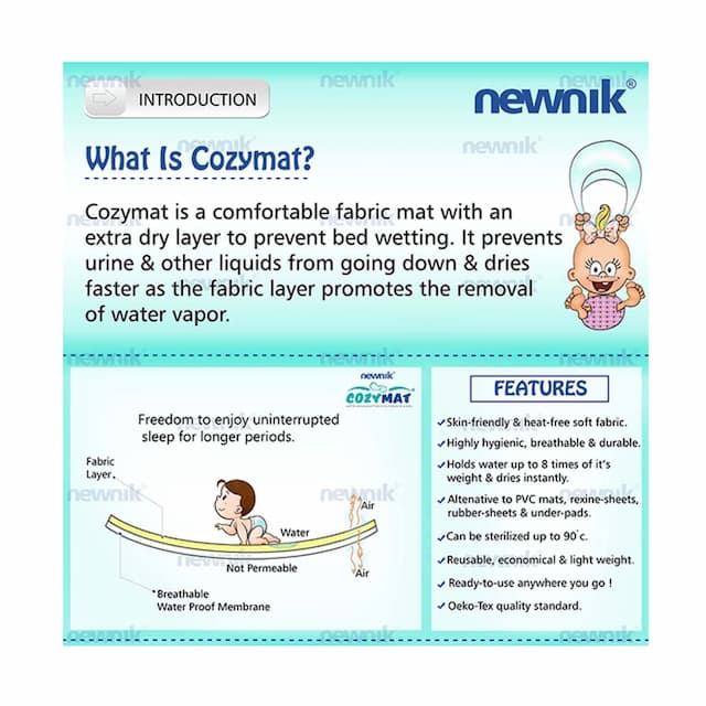 Newnik Cozymat Soft### Water-Proof &Amp; Reusable Mat (Size: 140cm X 100cm) Salmon Rose### Large