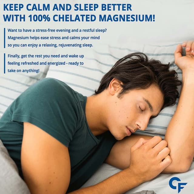 Carbamide Forte Chelated Magnesium Glycinate 2408mg Supplement - Better Sleep - 60 Tablets