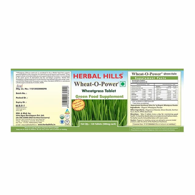 Herbal Hills Wheat-O-Power Tablet 120