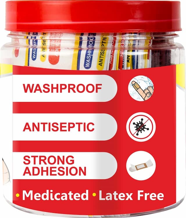 Dr. Morepen Latex Free Waterproof Bandaids - 100 Band Aids