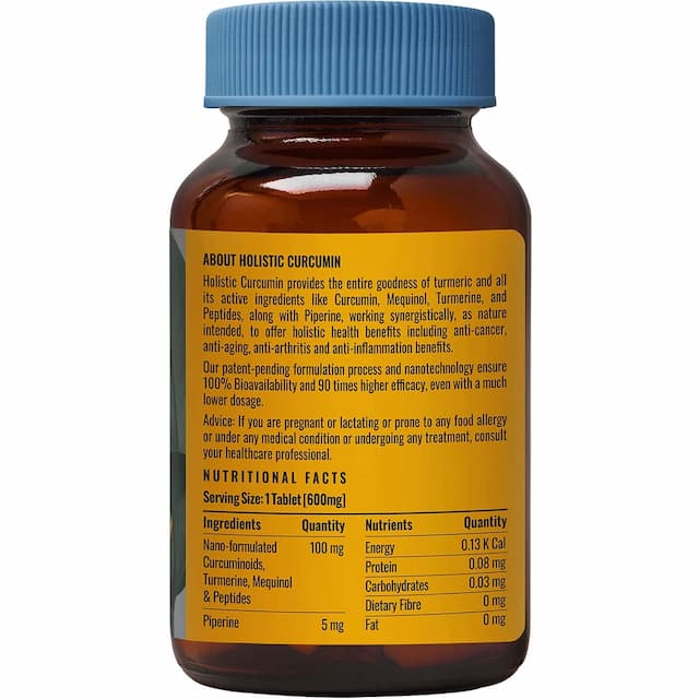 Holistic Curcumin - Anti-Ageing, Immunity Booter Supplement 60 Tablets