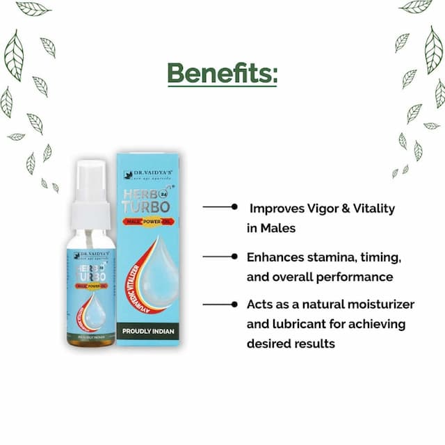 Dr.Vaidya'S Ayurvedic Male Wellness Pack|Combo For Men |Buy 2 Herbo24turbo & Get 1 Shilajit Oil Free