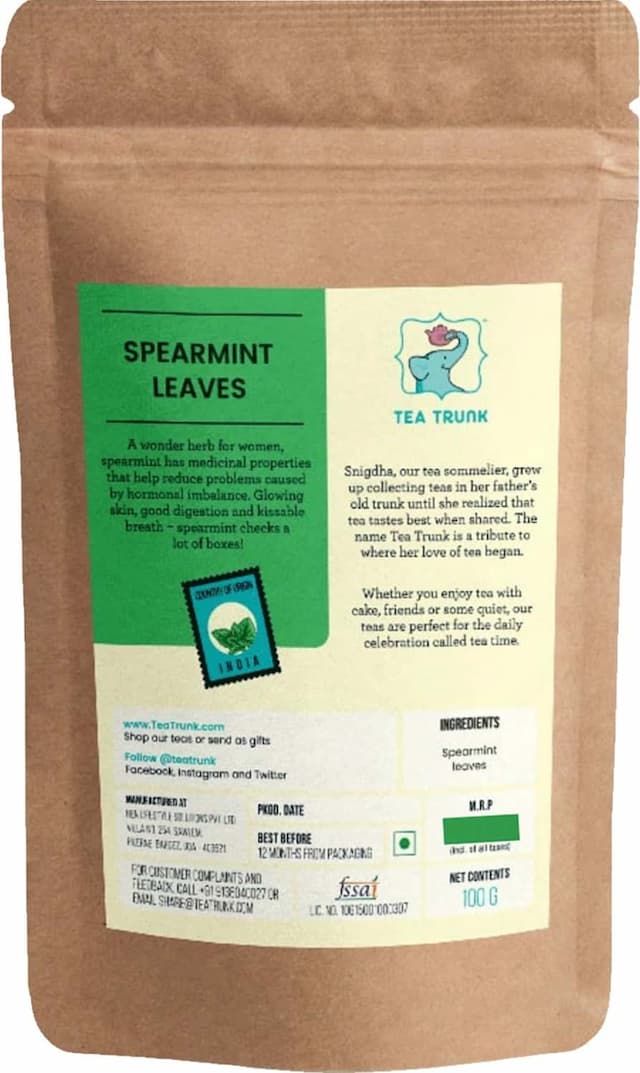 Tea Trunk Spearmint Leaves- 100g Pack