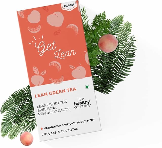 The Healthy Company One Week Detox - 7 Peach + 7 Mint Natural Lean Green Tea Sticks