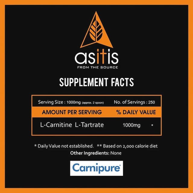 As-It-Is Nutrition L-Carnitine 500mg, 60 Capsules | Boosts Energy &Amp; Performance