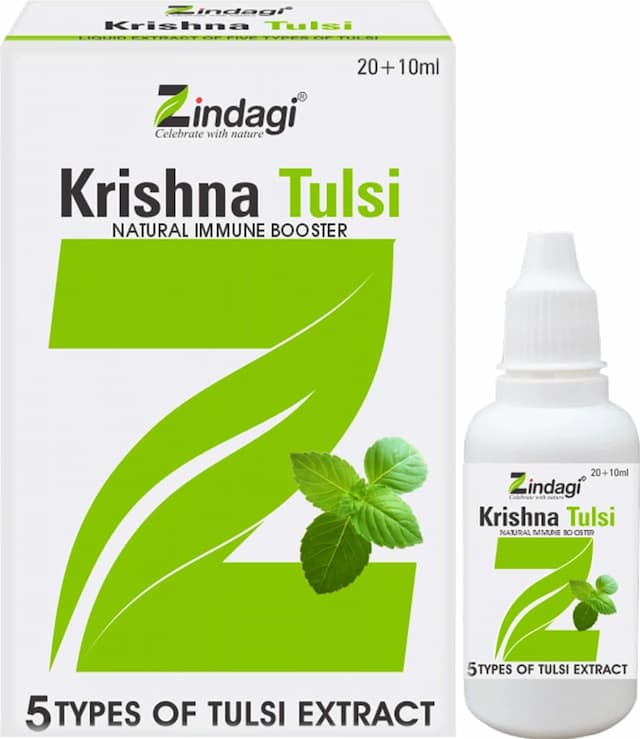 Zindagi Krishna Tulsi Liquid Drops - Punch Tulsi Extract |Immuinity - 30ml