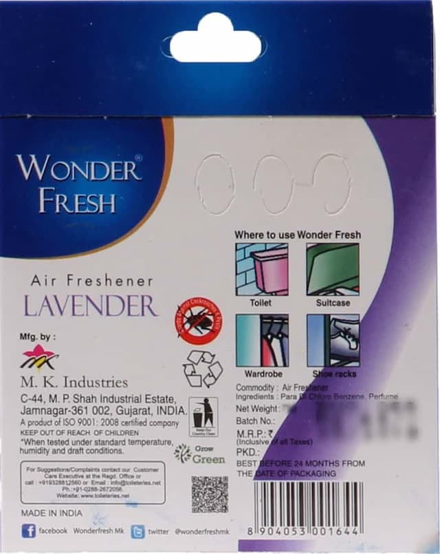 Wonder Fresh Air Freshener Lavender 50gm