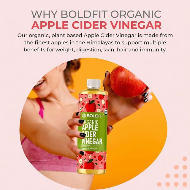 Boldfit Raw Organic Apple Cider Vinegar - 500 Ml