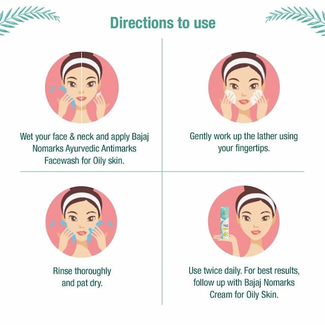 Bajaj Nomarks Ayurvedic Antimarks Face Wash - Oily Skin - 100g