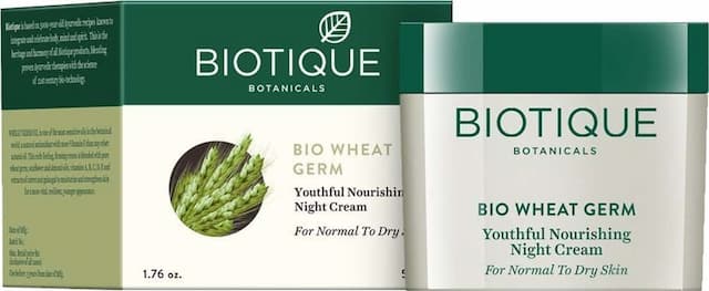 Biotique Bio Wheat Germ Youthful Nourishing Night Cream From Normal To Dry Skin 50gm