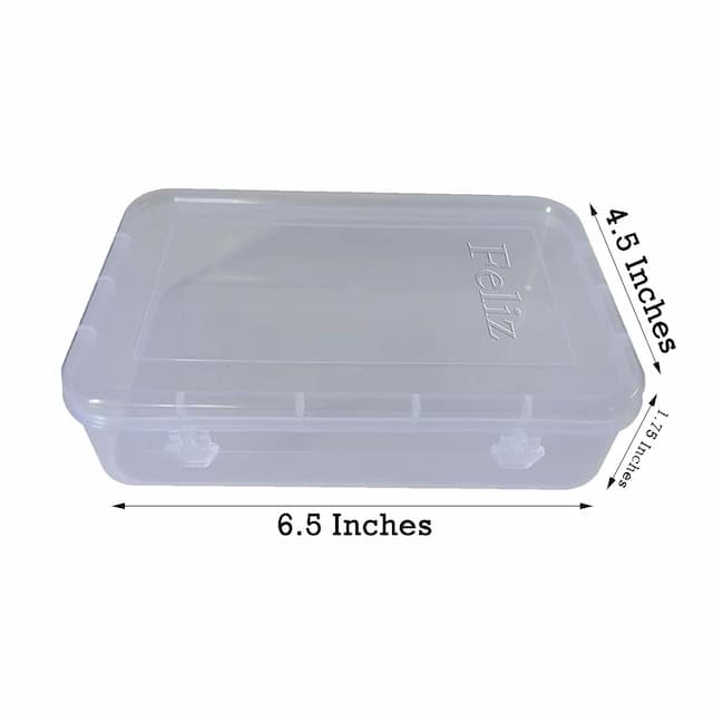 Plastic Box With Sticker Size 6.5x4.25x1.5