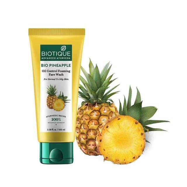 Biotique Bio Pine Apple Oil Control Foaming Face Wash For Normal To Oily Skin 100 Ml