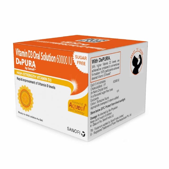 Depura Vitamin D3 Oral Solution 5 Ml (Pack Of 4)
