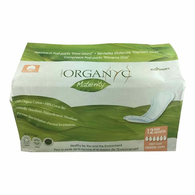 Organyc First Days Premiers Jours Maternity Pads 12
