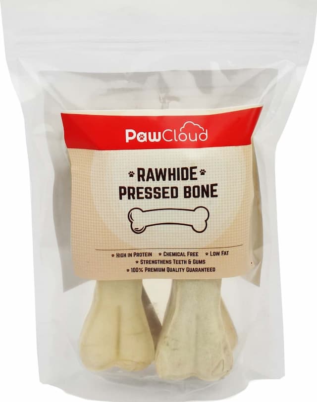 Pawcloud Rawhide Pressed Dog Bones Dog Bone Treat 6 Inches 800 Gm (approx 8 Pieces)