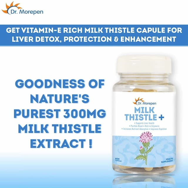 Dr Morepen Milk Thistle+ For Liver Detox, Liver Support Supplement - 60 Veg