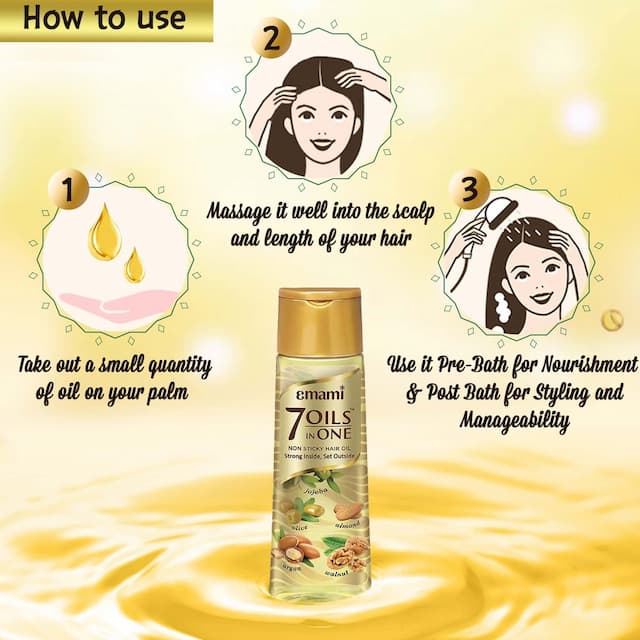 Emami 7 Oils In One Non Sticky Hair Oil - 500 Ml