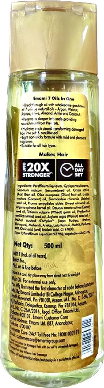 Emami 7 Oils In One Non Sticky Hair Oil - 500 Ml