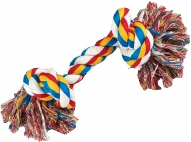 Pawcloud Cotton Rope Dog Toy, Medium - 9.5 Inch, Interactive Teething & Chewing Dog Multicolor Toy