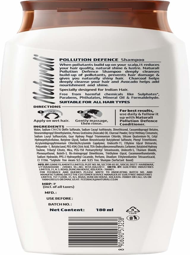 Naturali Pollution Defence Shampoo 180 Ml