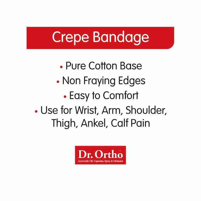 Dr Ortho Elastic Crepe Bandage 10cm X 4mtr