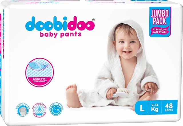 Doobidoo Baby Pants - Large Size Diapers (48 Count)