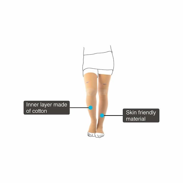 Vissco Medical Compression Stockings Above Knee Medium
