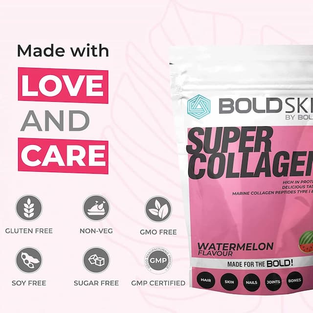 Boldfit Boldskin Collagen Supplement For Women & Men Watermelon Flavor - 200gm