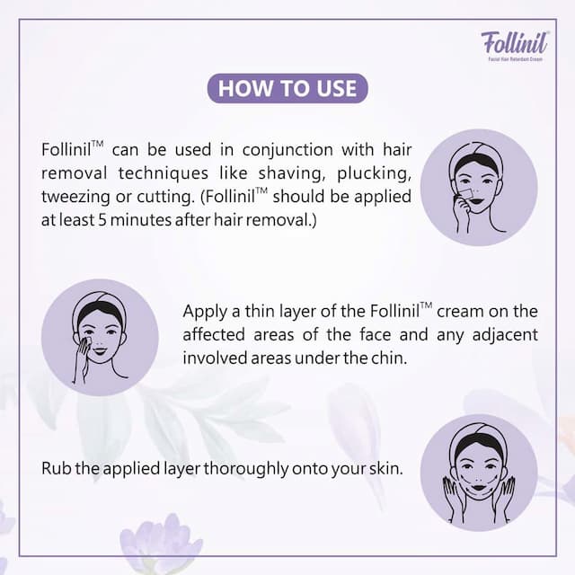 Follinil Facial Hair Retardant Cream - 30g