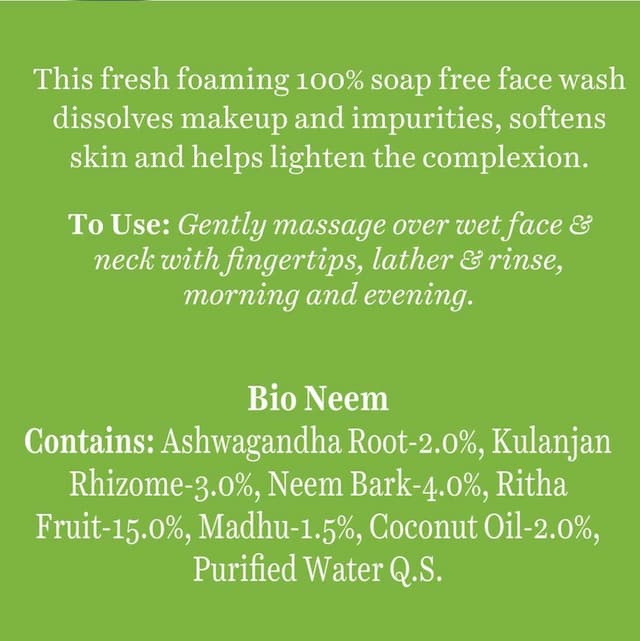 Biotique Bio Neem Purifying Face Wash For All Skin Types 150 Ml