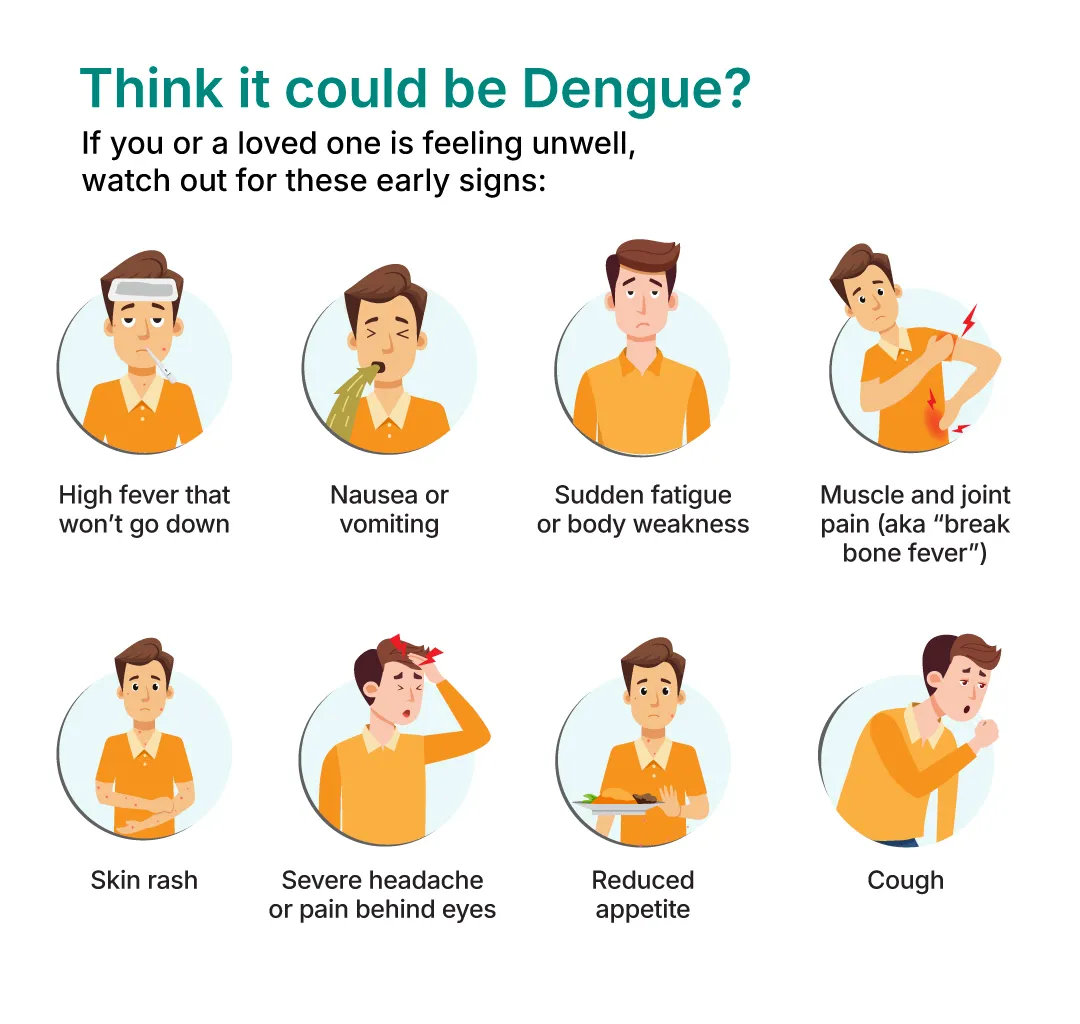Think it could be dengue symptoms guide