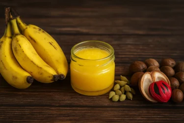 bananas, ghee, cardamom and nutmeg