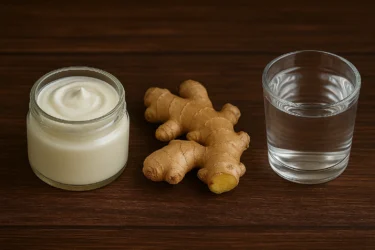 yoghurt, ginger and water