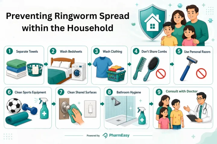 preventing ringworm spread within household
