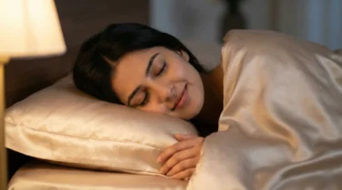 sleeping on sating pillowcase