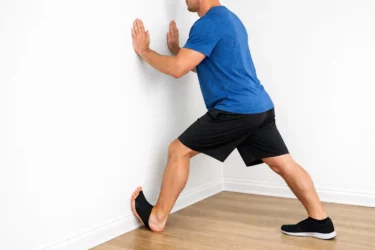 wall toe stretch