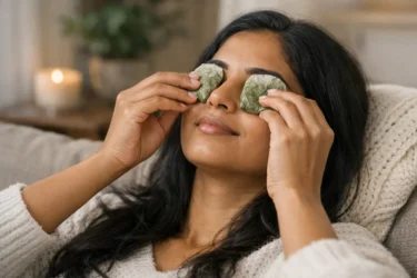 apply green tea bags