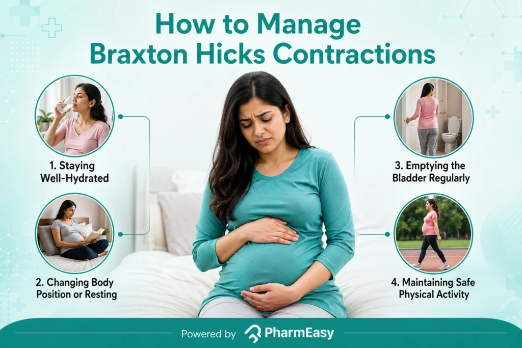 how to manage braxton hicks contractions